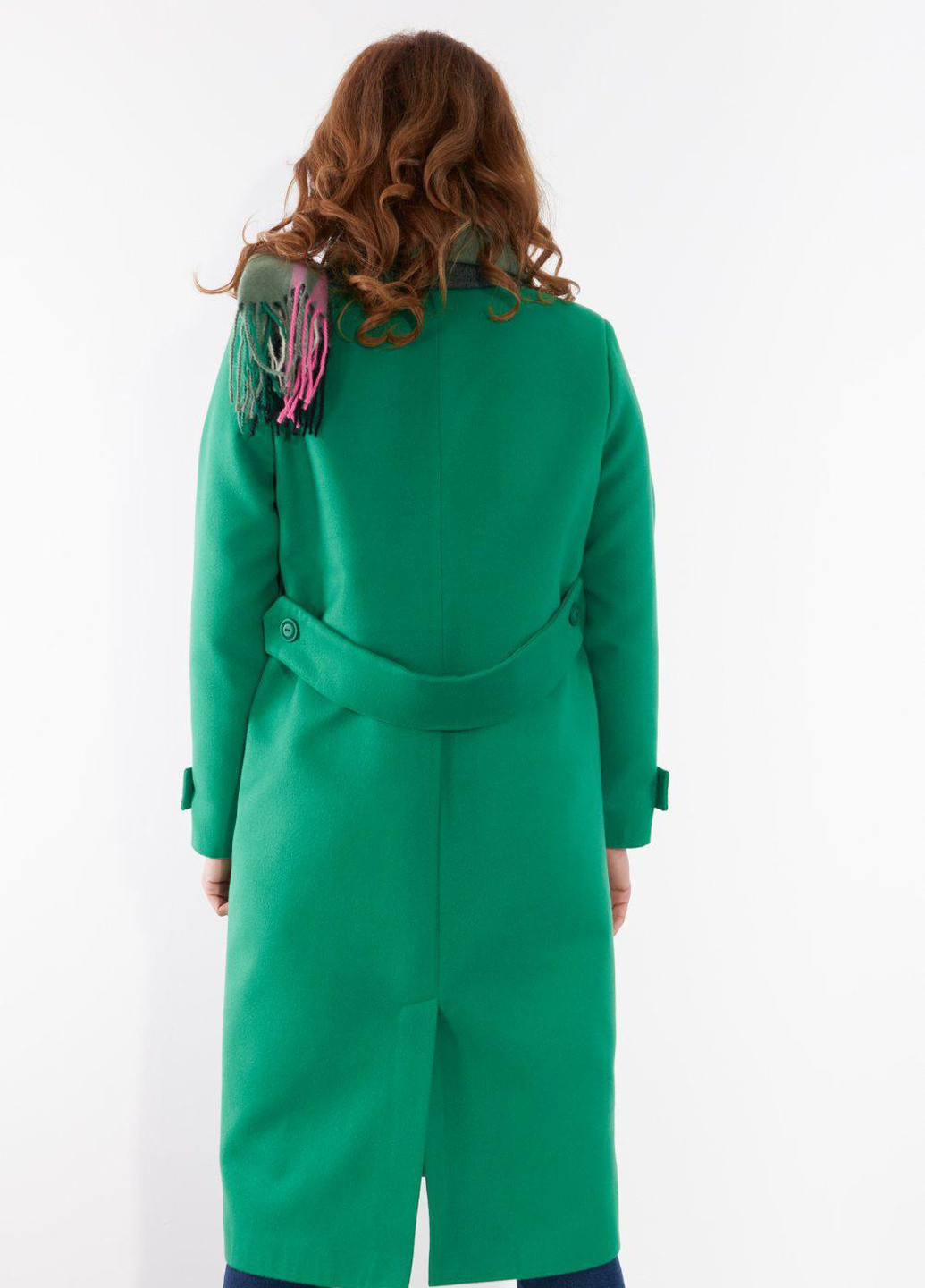 Зеленое Жіночий верхній одяг Модне лаконічне пальто (55761) Lemanta