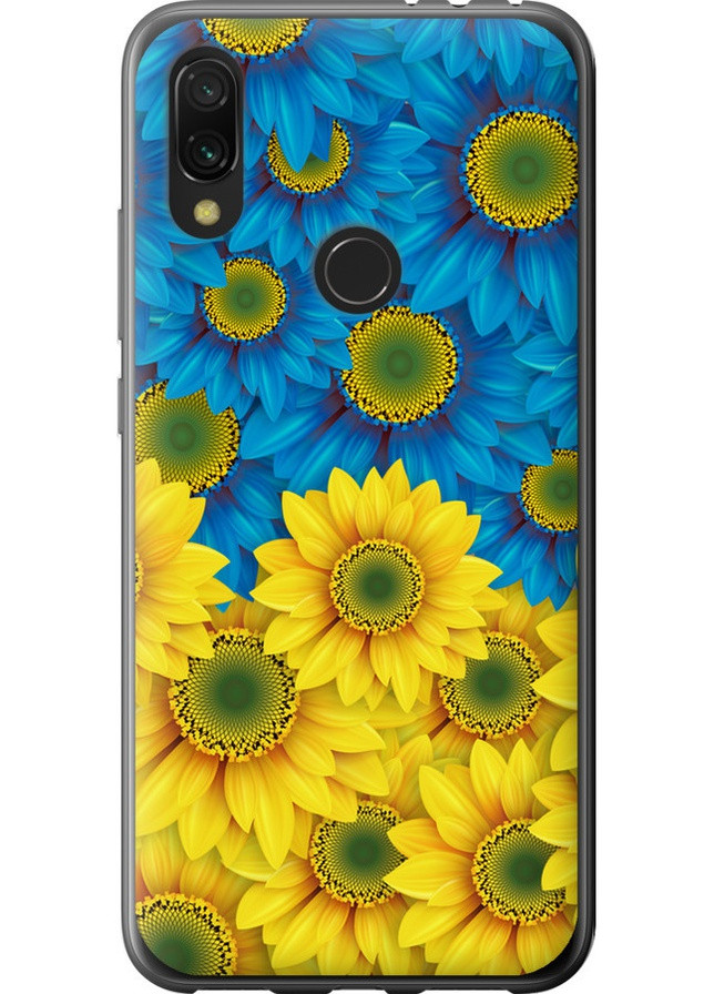 Силиконовый чехол 'Жёлто-голубые цветы' для Endorphone xiaomi redmi 7 (257827943)