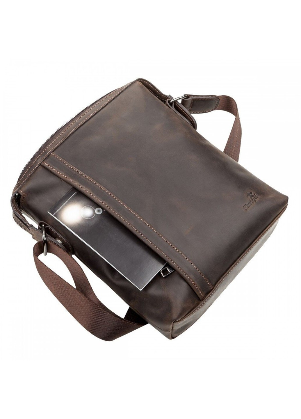 Чоловіча шкіряна сумка 11099 Коричневий Shvigel (262892306)