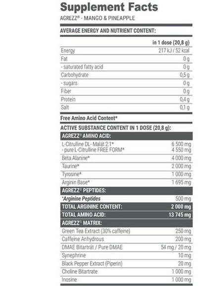 Agrezz 20,8 g /1 servings/ Mango Pineapple Extrifit (257079462)