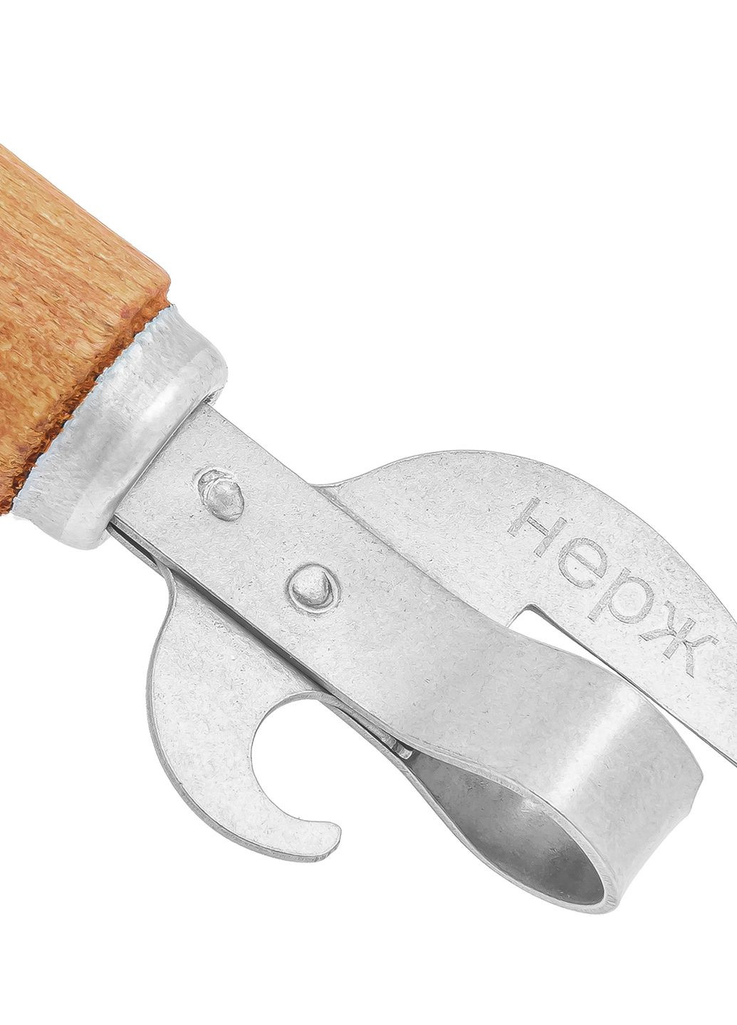 Нож консервный открывачка для банок и консервов с деревянной лакированной ручкой 16 см Kitchette (275104158)