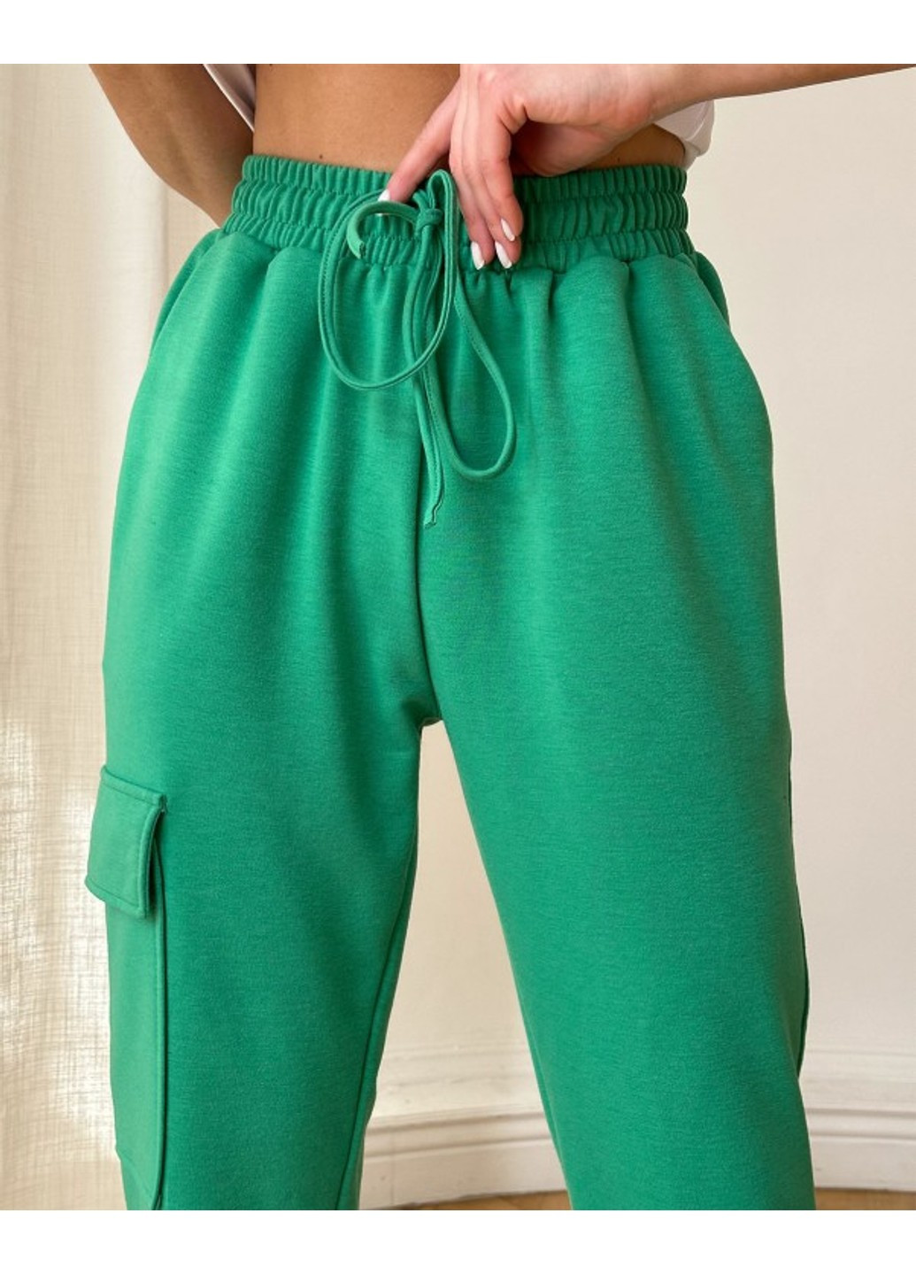 Спортивные штаны 13718 зеленый ISSA PLUS (276901401)