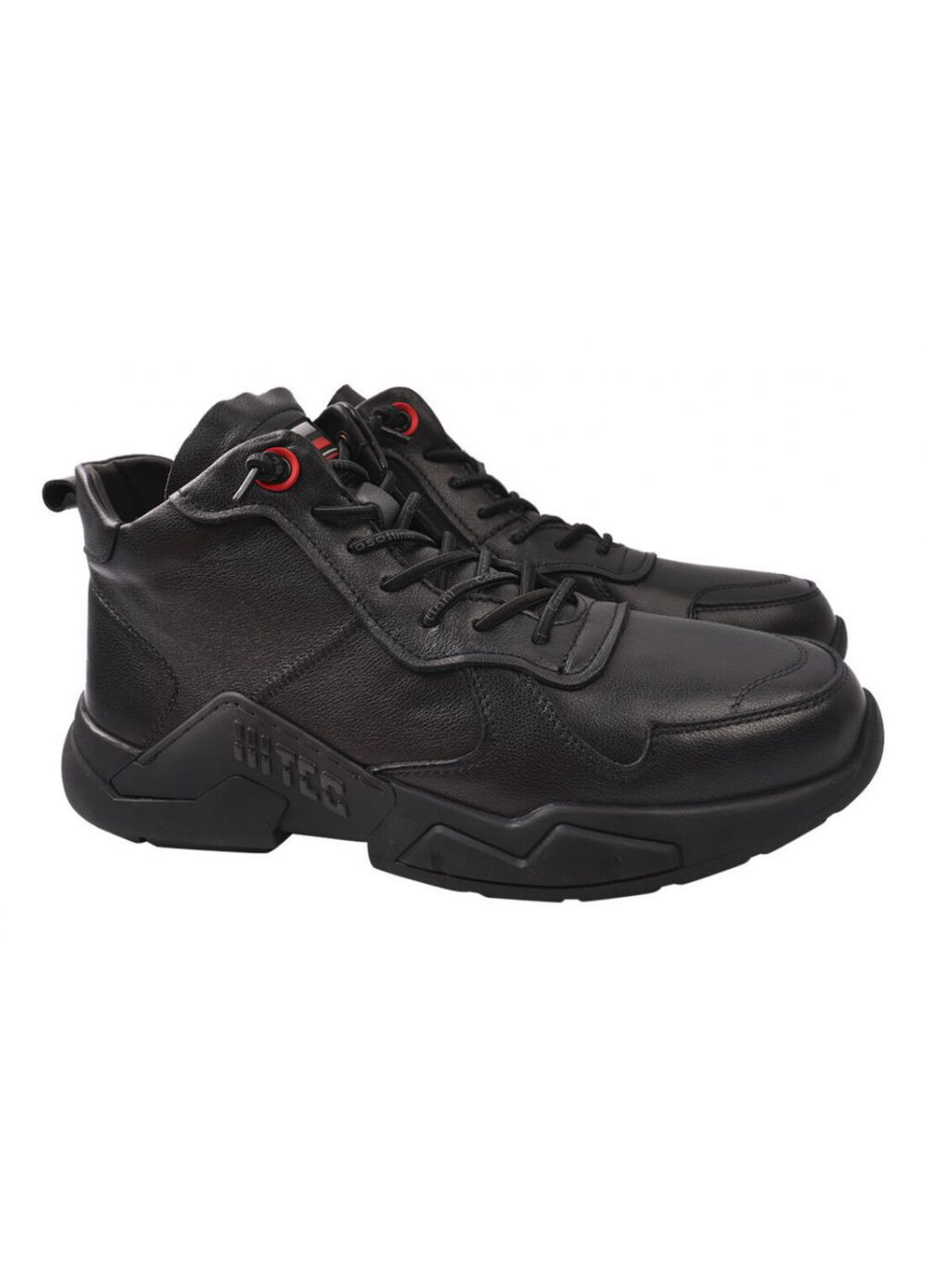Черные ботинки мужские из натуральной кожи, на низком ходу, на шнуровке, черные, Cosottinni 313-21ZHS