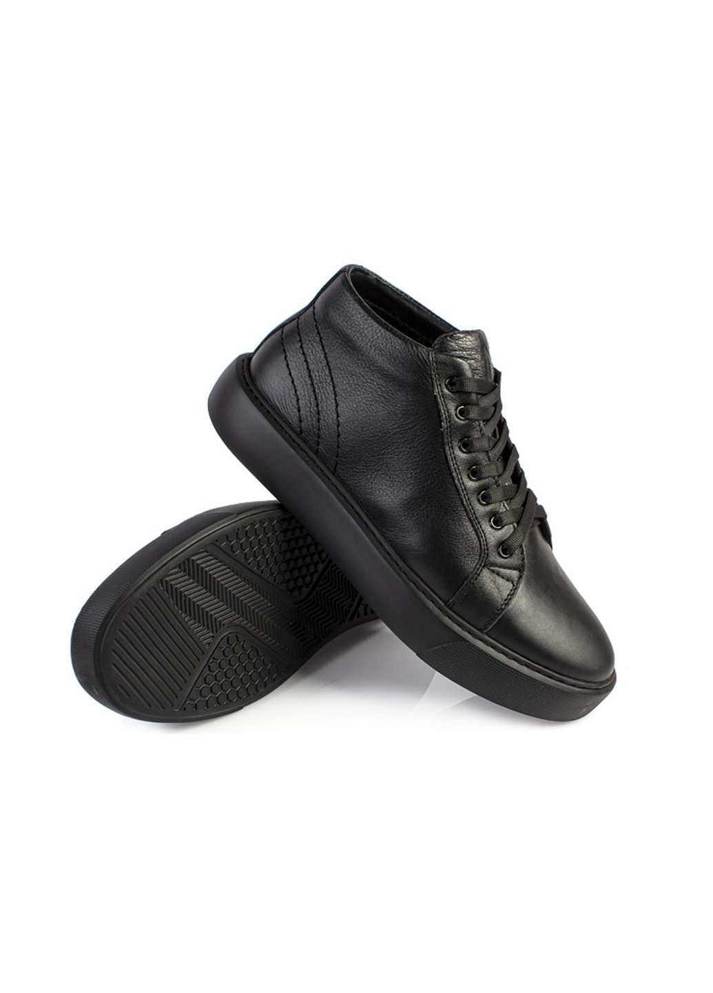 Черные осенние ботинки мужские бренда 9100442_(1) ModaMilano