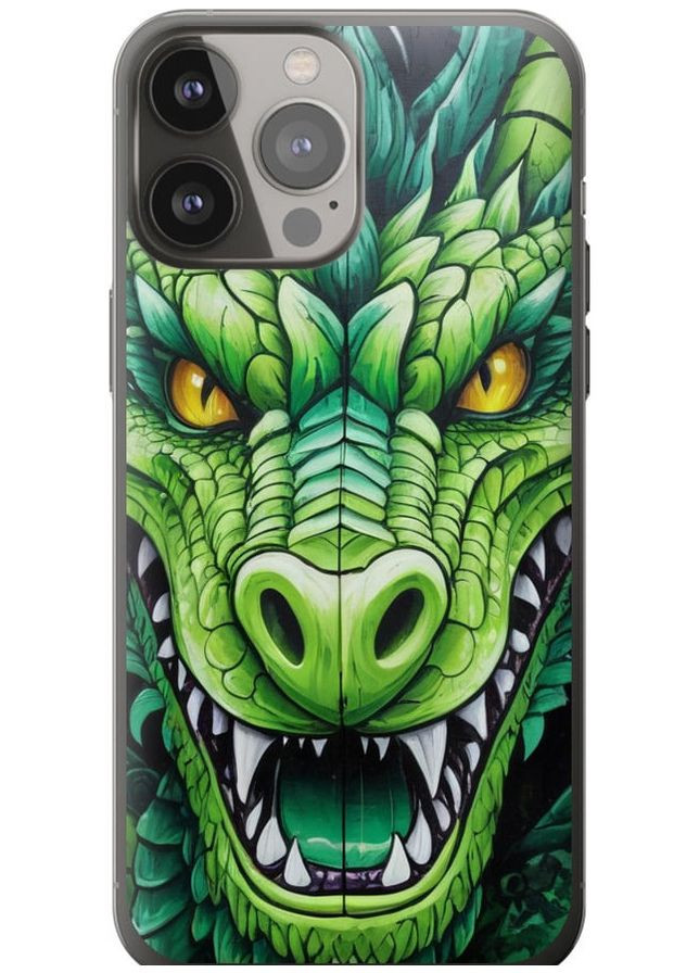 Силиконовый чехол 'Зелёный дракон' для Endorphone Apple iPhone 13 Pro Max (275458452)