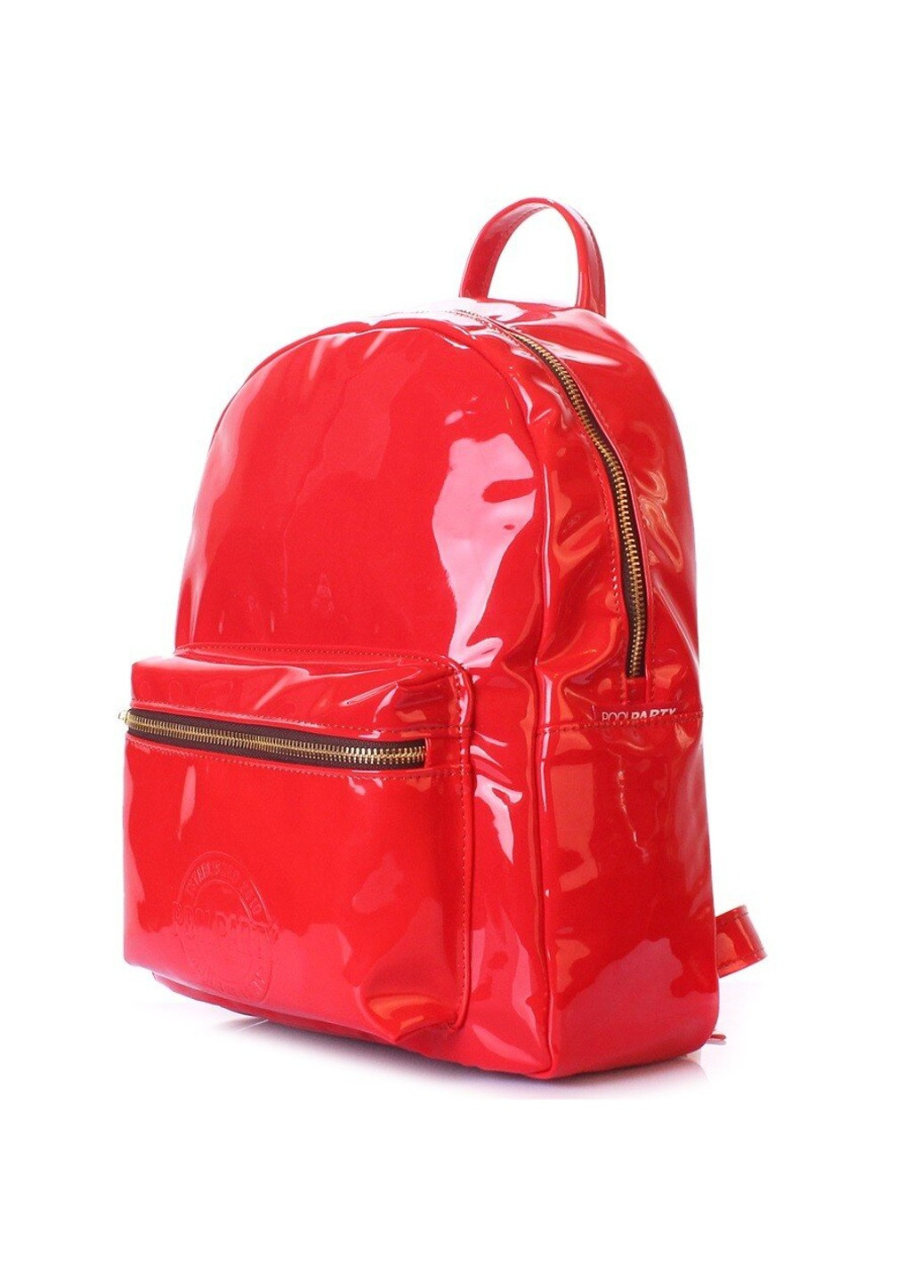 Женский лаковый рюкзак Xs красный PoolParty (276456945)
