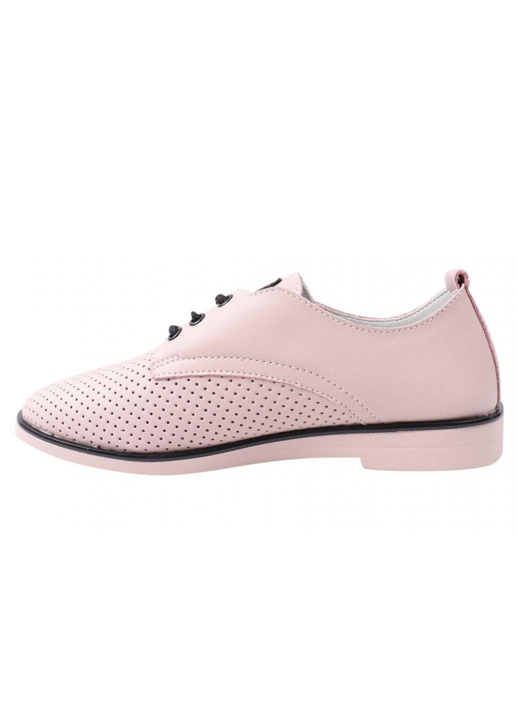 Туфли женские из натуральной кожи, на низком ходу, на шнуровке, цвет розовый, Lifexpert