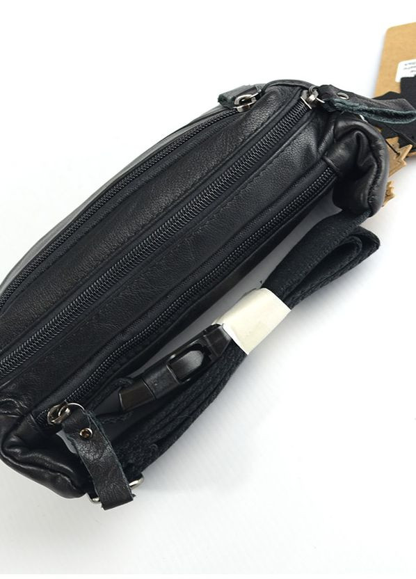 Кожаная мужская маленькая нагрудная сумка бананка через плечо No Brand (276002835)