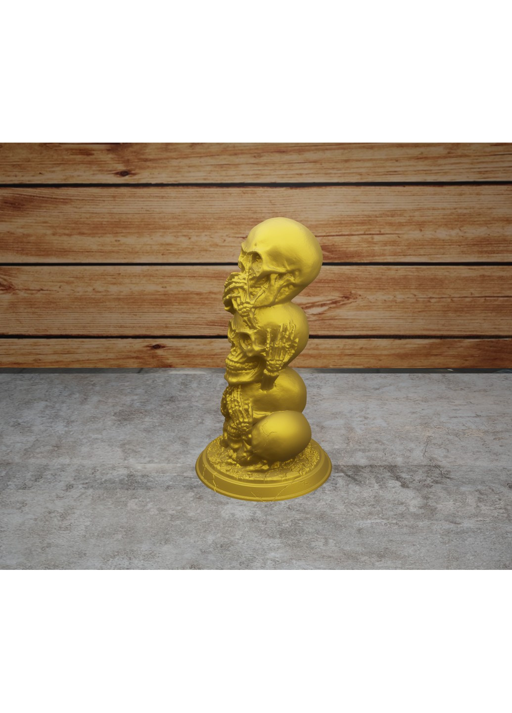 Статуэтка череп "ничего не вижу, ничего не слышу, ничего не скажу". ЗаСвіт (261555121)