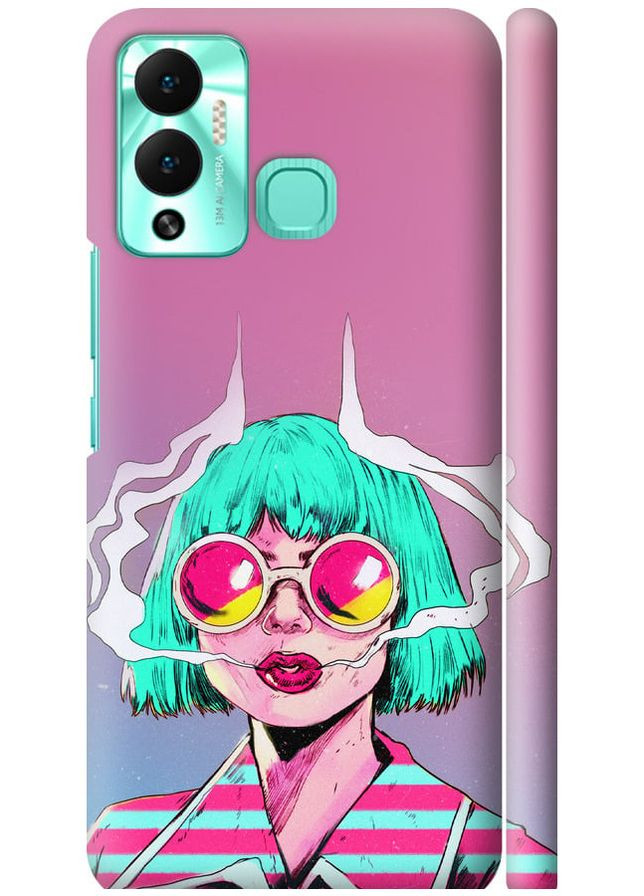 3D пластиковий матовий чохол 'Поп арт дівчина' для Endorphone Infinix Hot 12 Play (276193111)