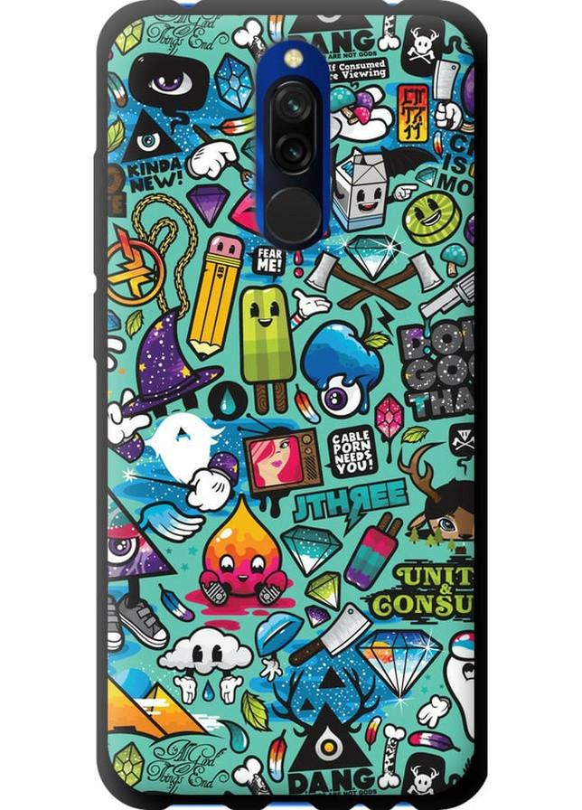 TPU чехол 'Стикер бомбинг 1' для Endorphone Xiaomi Redmi 8 (257953957)