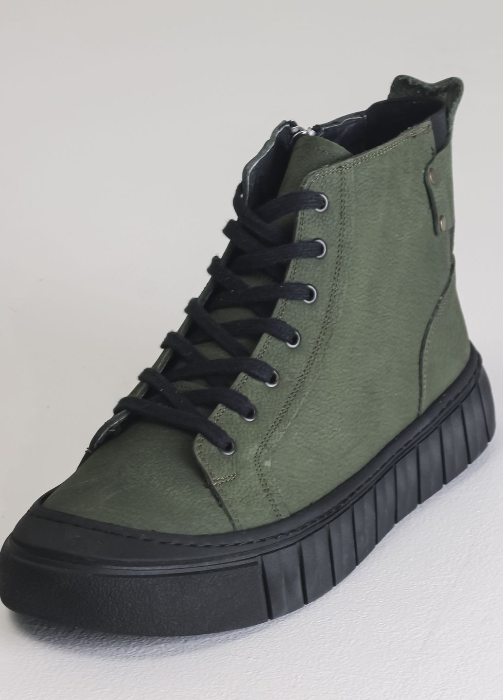 Осінні черевики зелені нубук Bravelli (268556301)