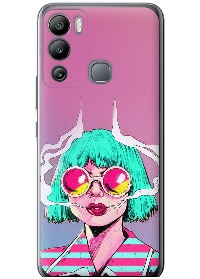 Силіконовий чохол 'Поп арт дівчина' для Endorphone Infinix Hot 12i (276194172)