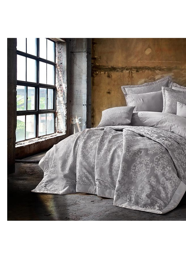 Набор постельного белья с вышивкой и жаккардовым покрывалом - Nilda евро Dantela Vita (258122398)