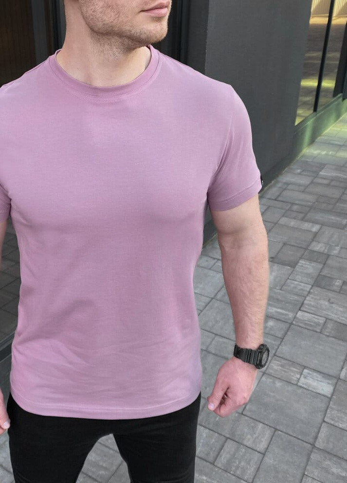 Розово-лиловая футболка peremoga пепельный розовый Pobedov