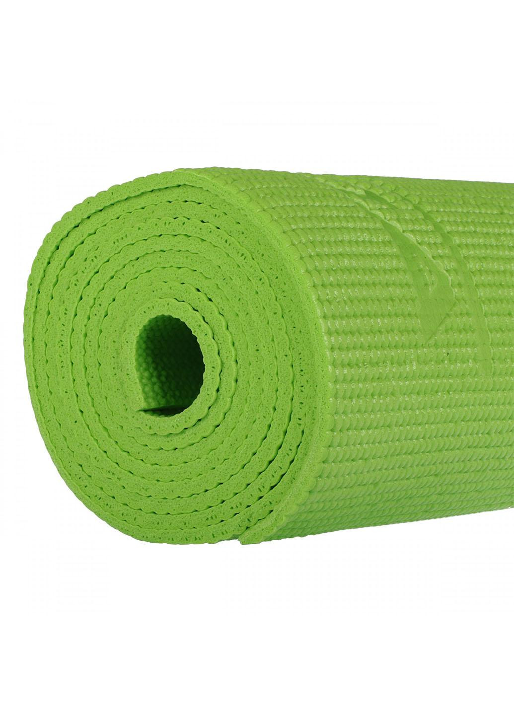 Килимок спортивний PVC 4 мм для йоги та фітнесу SV-HK0050 Green SportVida (263131178)