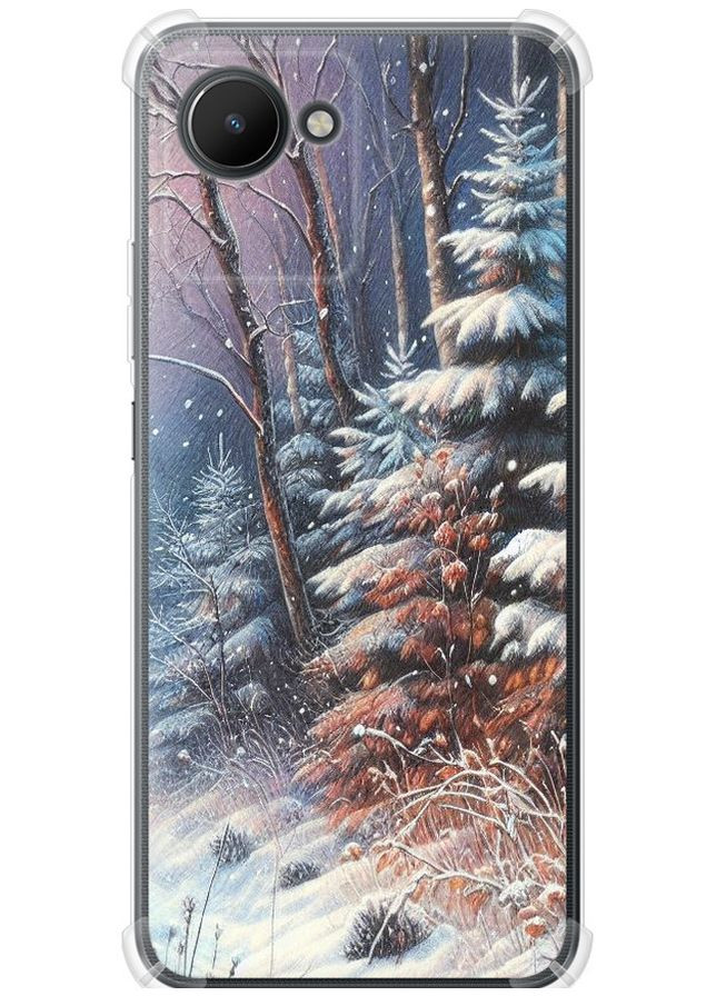 Силикон с усиленными углами чехол 'Зимний пейзаж' для Endorphone Realme C30 (275458241)