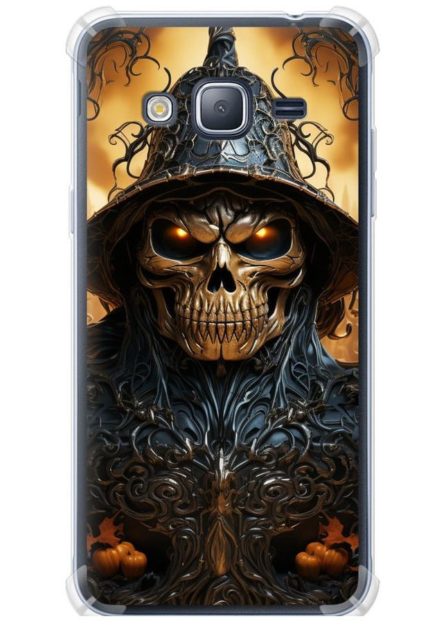 Силіконовий протиударний с посиленими кутами чохол 'Череп 2' для Endorphone Samsung Galaxy J3 Duos (2016) J320H (266807849)