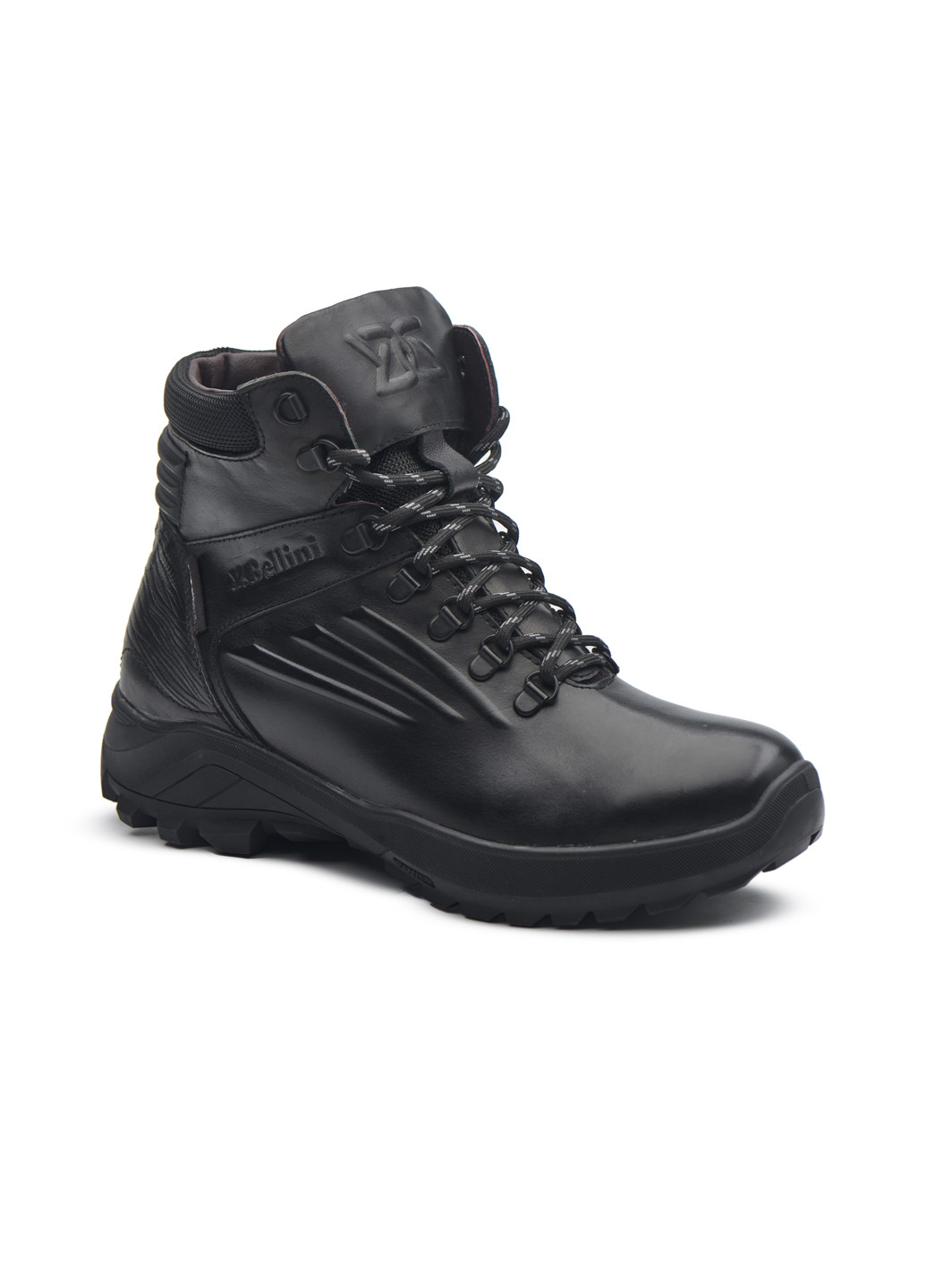 Черные зимние мужские ботинки 6601 черные YDG-Bellini