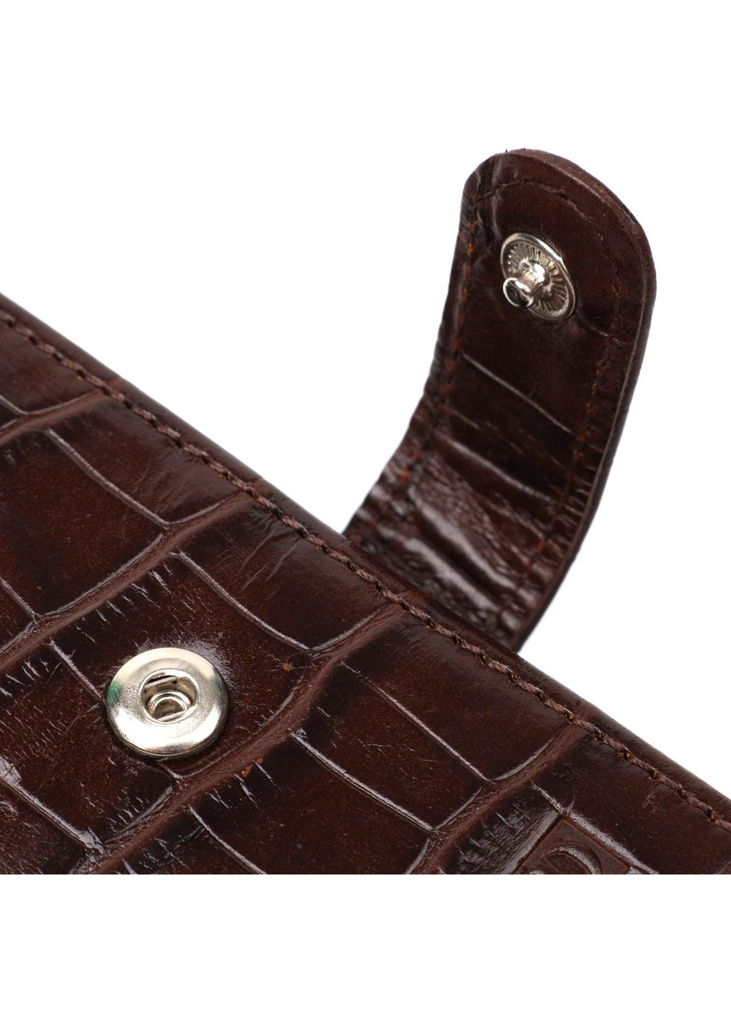 Мужской фактурный горизонтальный кошелек из натуральной кожи с тиснением под крокодила Tony Bellucci 22043 Коричневый Bond (262158729)