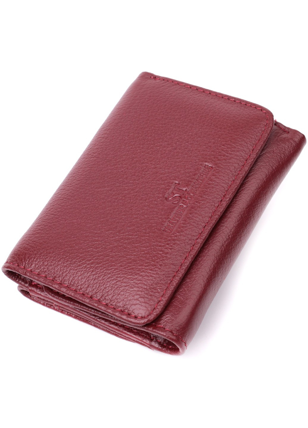 Кожаный интересный кошелек для женщин 22507 Бордовый st leather (278001124)