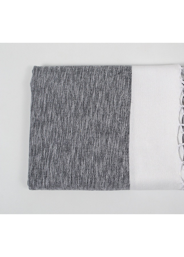 Irya полотенце pestemal - sare gri серый 90*170 орнамент серый производство - Турция