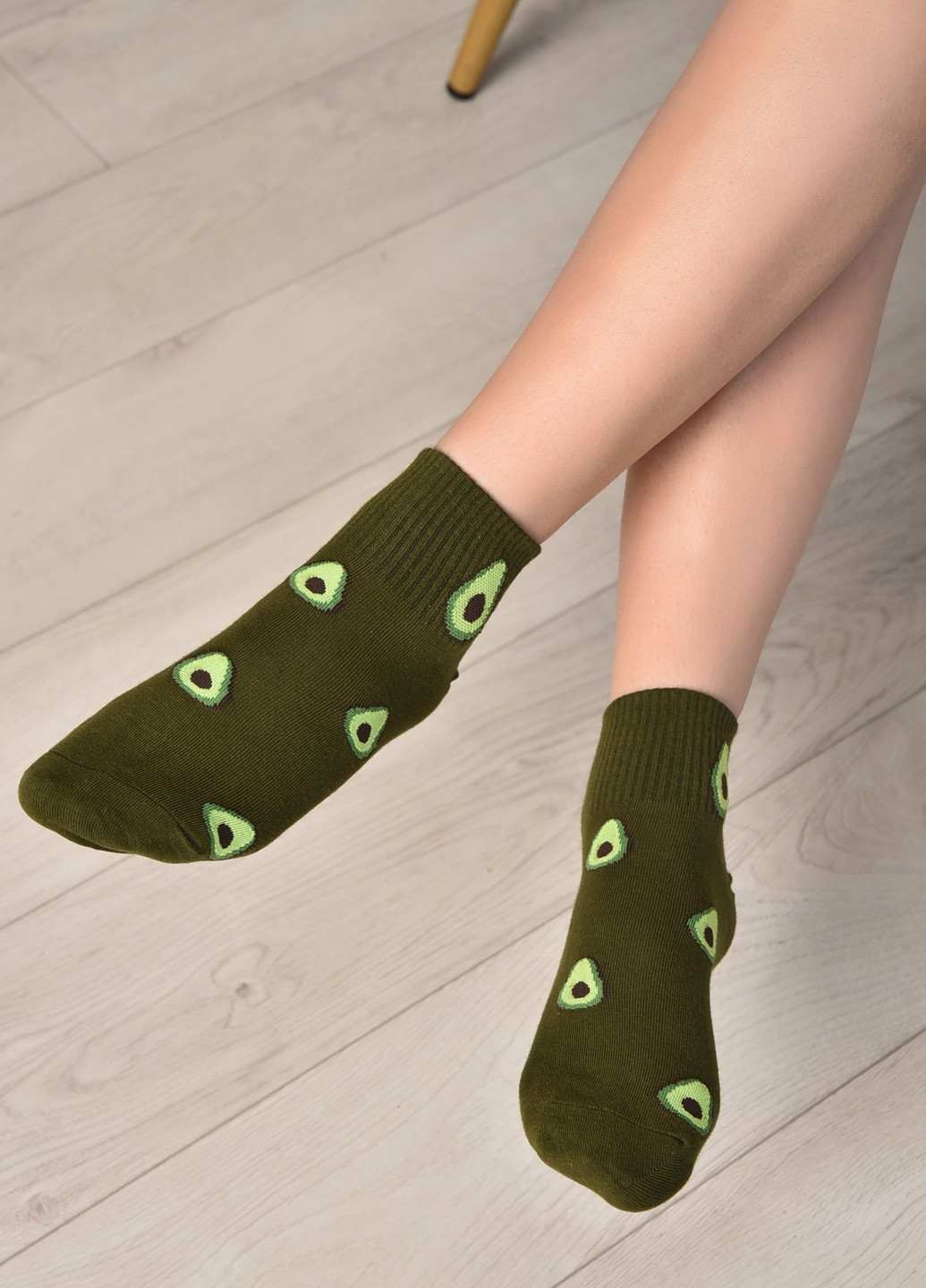 Шкарпетки жіночі кольору хакі розмір 35-41 Let's Shop (257998313)