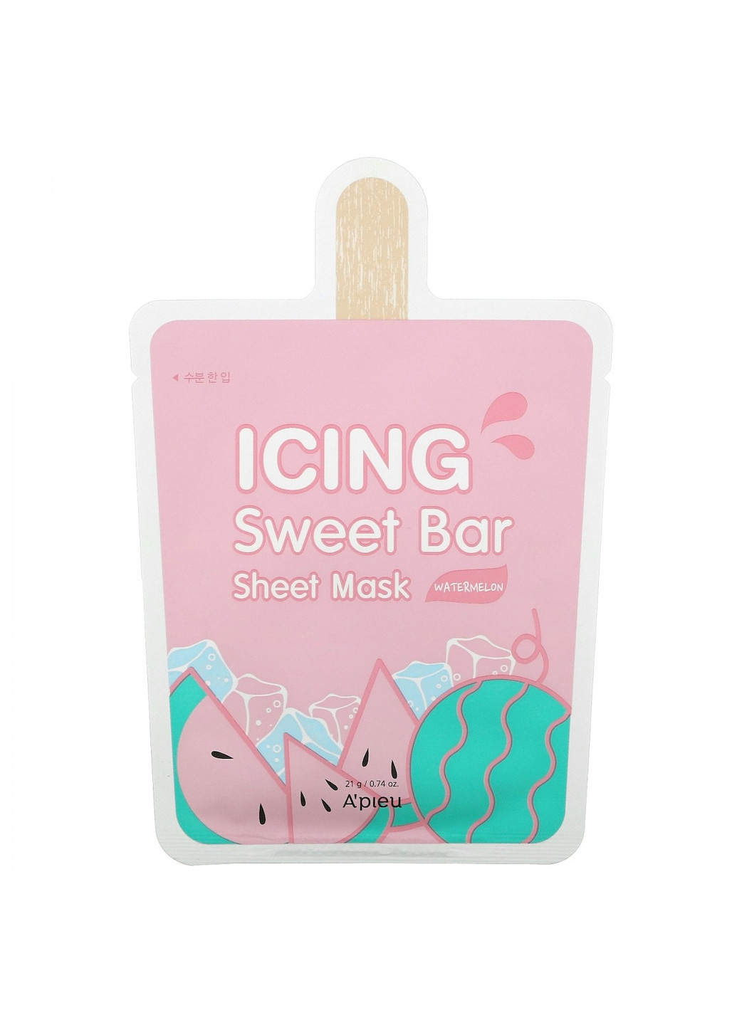 Зволожуюча маска ICING SWEET BAR SHEET MASK з екстрактом кавуна та граната, 21 г A'pieu (271126105)