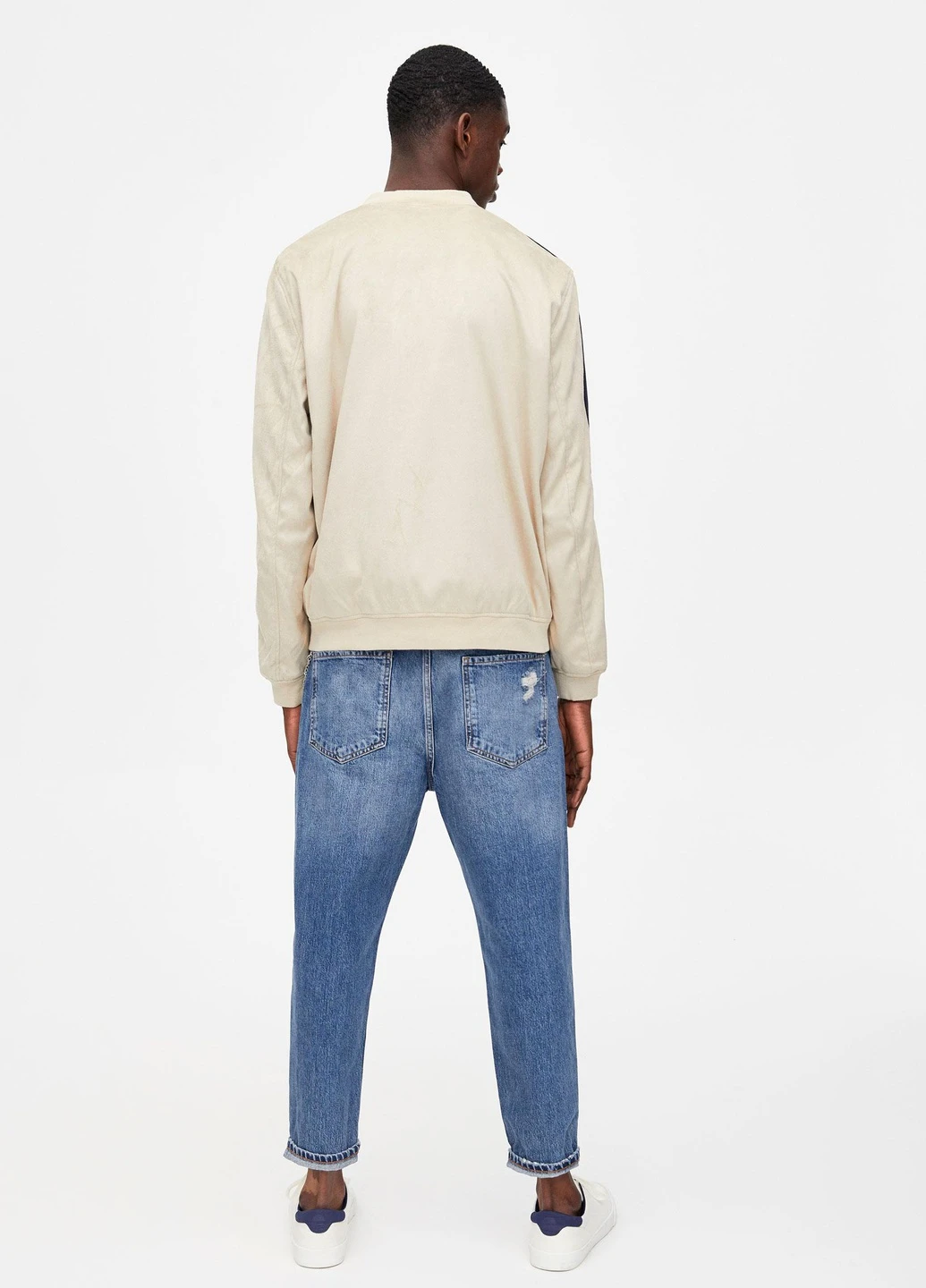 Бомбер,бежевий в чорну смужку, Pull & Bear (257386485)