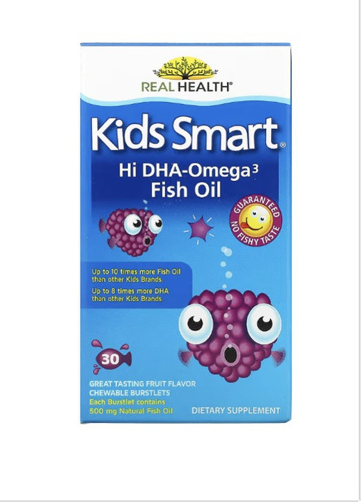 Kids Smart, рыбий жир с высоким содержанием омега-3 и DHA, великолепный фруктовый вкус Bioglan (259185998)