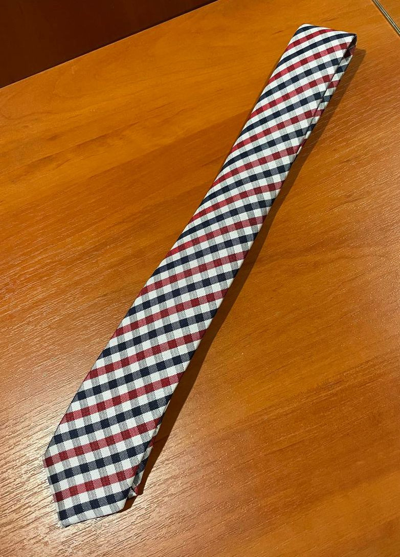 Чоловіча краватка вузька в клітинку галстук Ben Sherman checked tie (273474510)