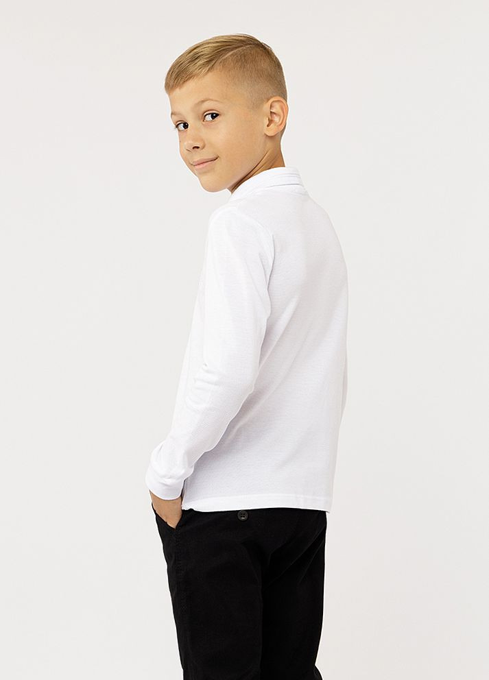 Белая детская футболка-поло для мальчика цвет белый цб-00196409 для мальчика Pengim