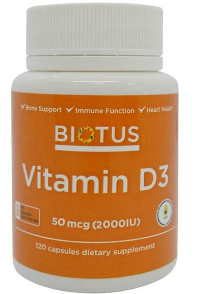 Vitamin D3, 2000 ME 120 Caps BIO-530081 Biotus (256723711)