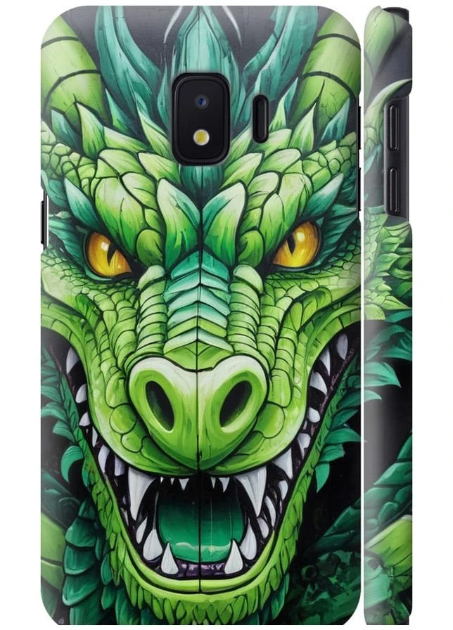 3D пластиковый матовый чехол 'Зелёный дракон' для Endorphone Samsung Galaxy J2 Core (275462602)