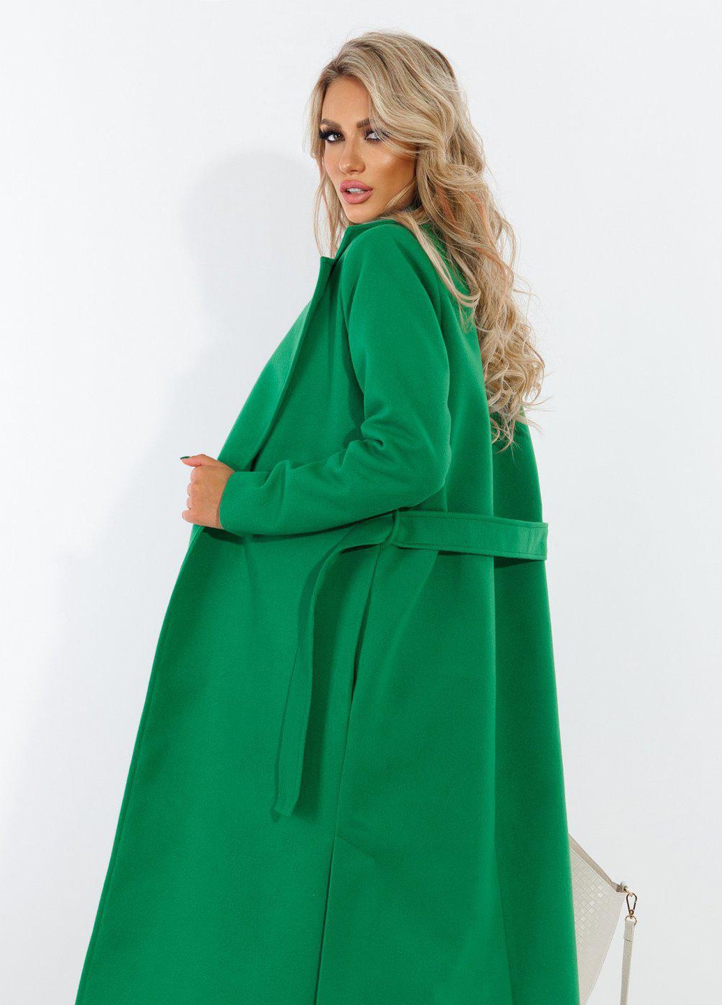 Зеленое Жіночий верхній одяг Кашемірове пальто з розрізами (5299)110062-8 Lemanta