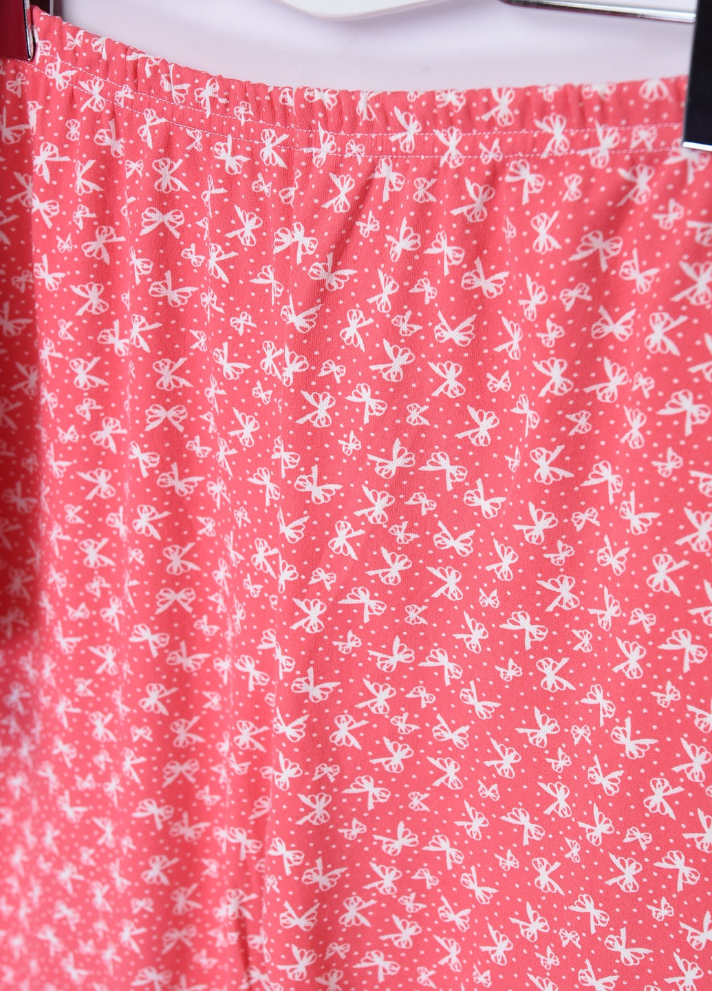 Коралловая всесезон пижама детская кораллового цвета с котиком Let's Shop
