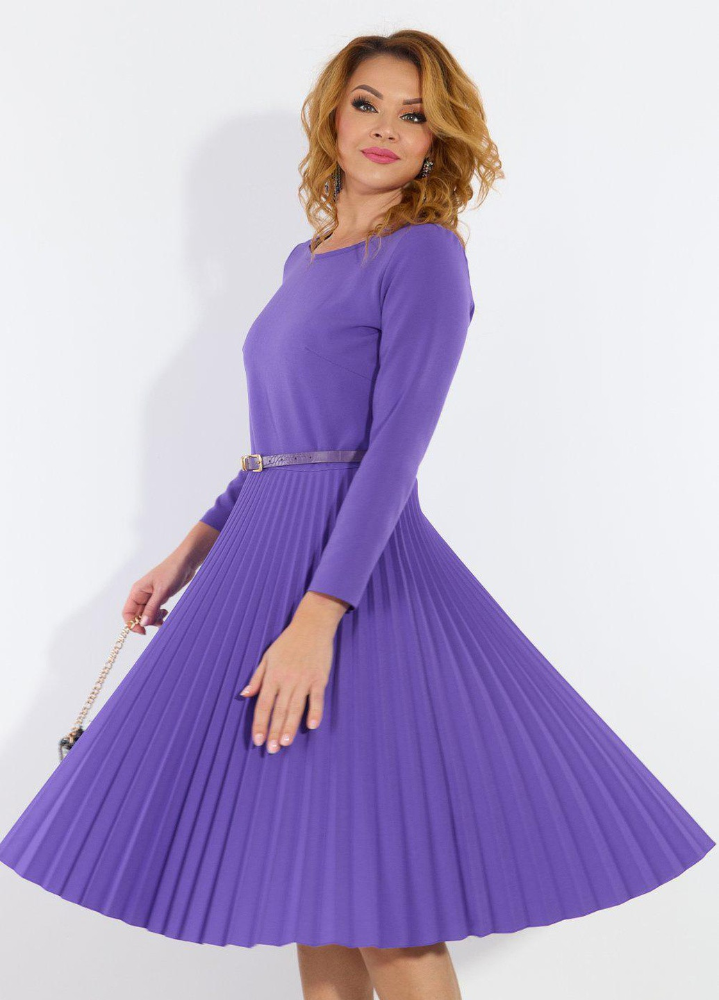Фиолетовое сукні великіх розмірів красива сукня (55891) Lemanta