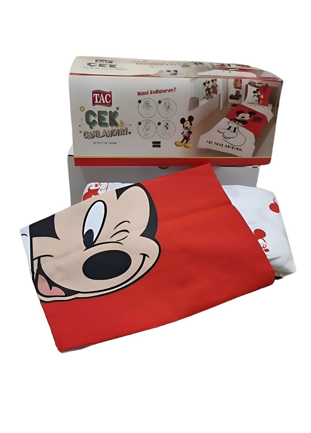 Комплект постільної білизни ранфорс, простирадло на резинці, для дитини, підлітка Disney Tac mickey mouse (269109131)
