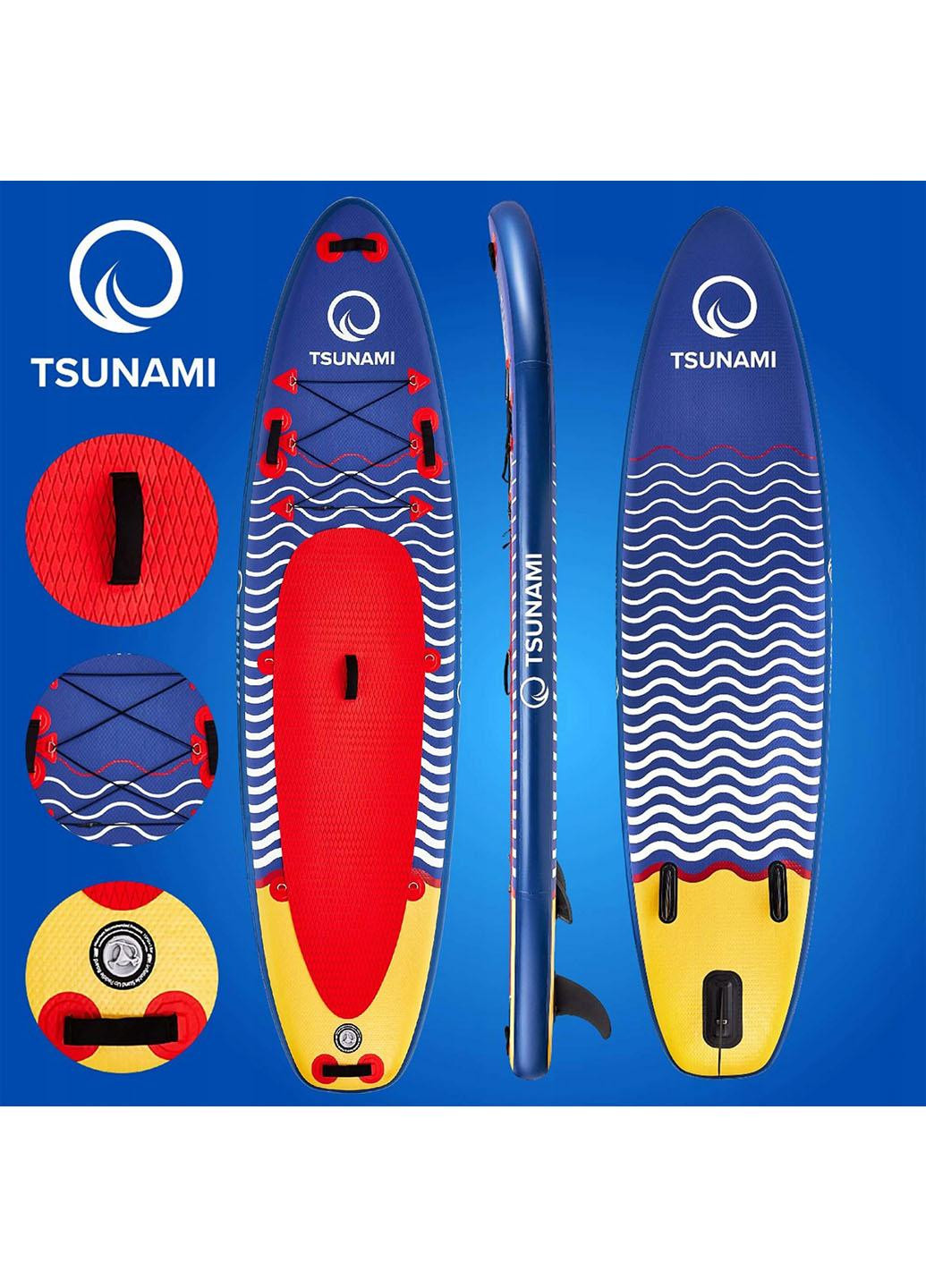 Надувная SUP доска TSUNAMI 350 см с веслом Wave T04 No Brand (259567456)