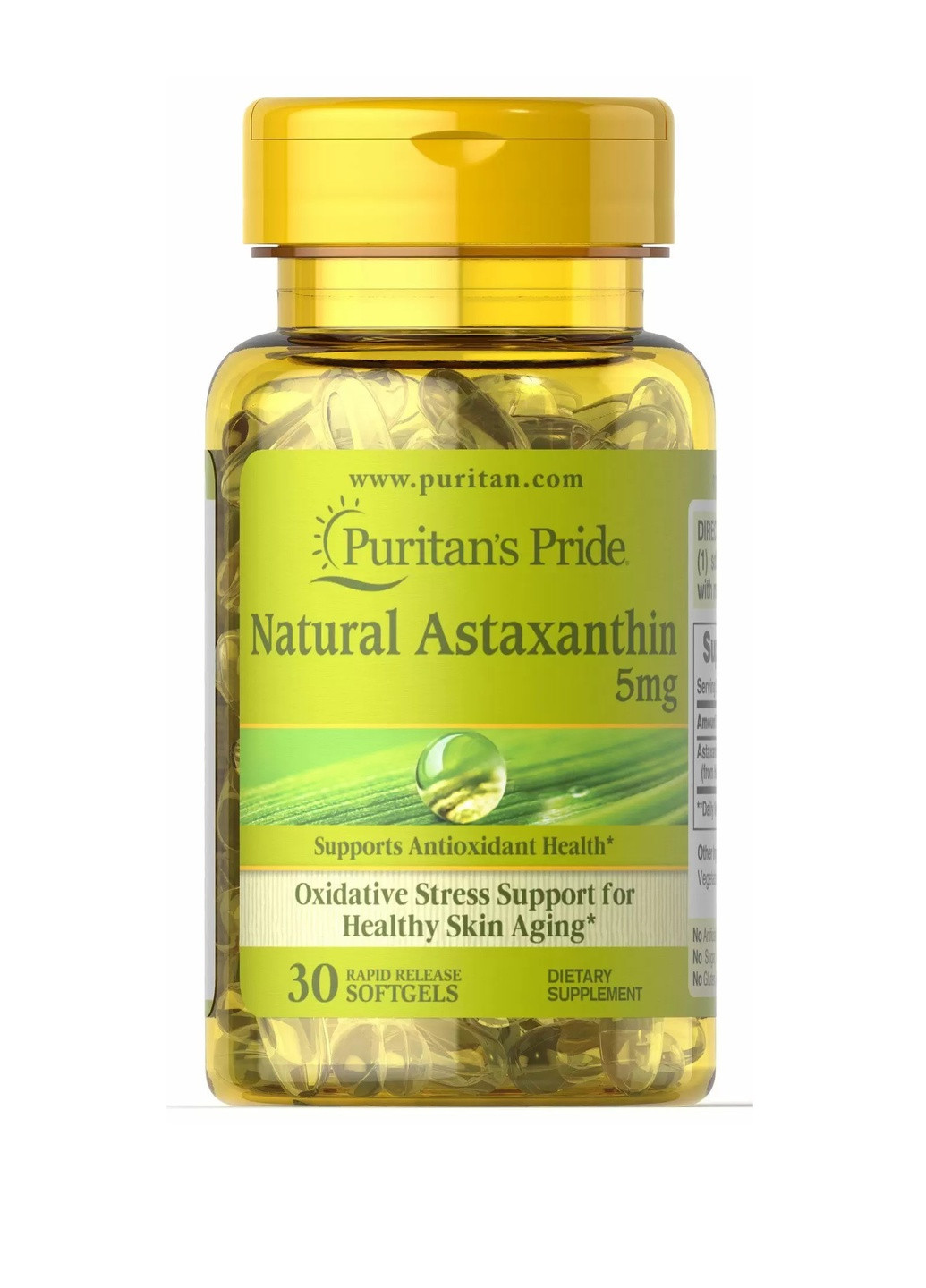 Puritan's Pride Astaxanthin 5 mg 30 Softgels Puritans Pride (256724640)