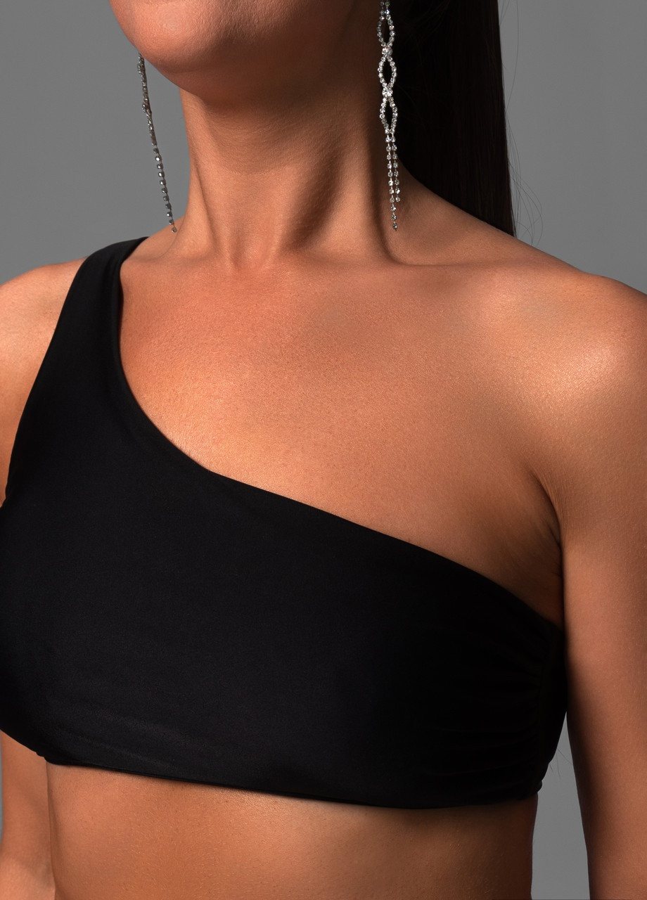 Купальный женский топ на одно плече бифлекс Черный Maybel (259684931)