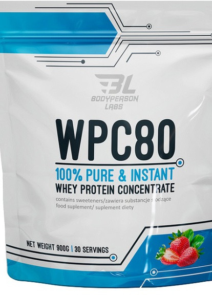 WPC80 900 g /30 servings/ Strawberry Bodyperson Labs (258499339)