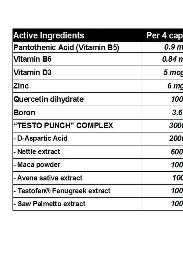 Testo Punch 120 Caps Scitec Nutrition (257495260)