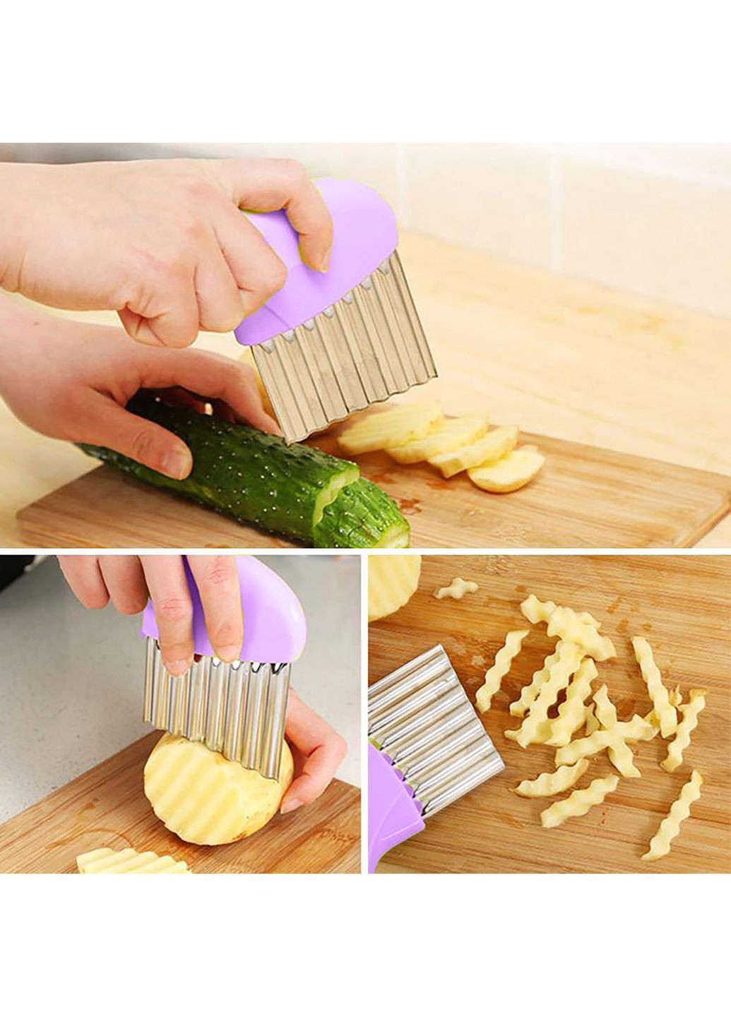 Слайсер волнистый сырорезка нож для фигурной нарезки сыра картошки чипсов карвинга Kitchen Master (274382544)