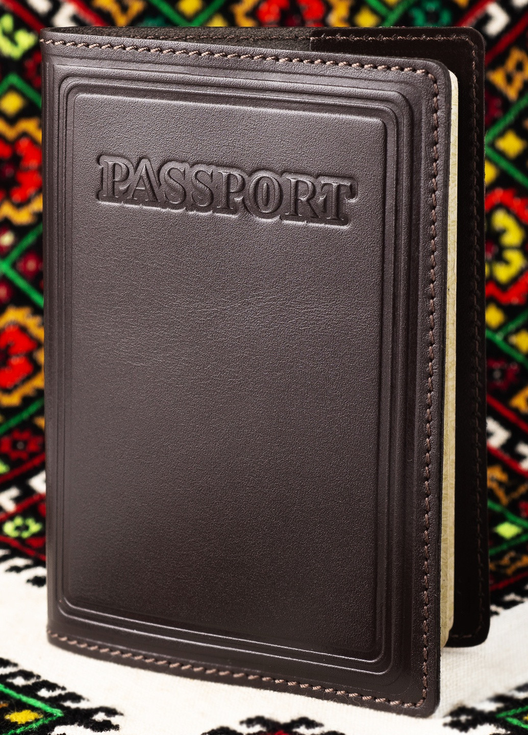 Шкіряна Обкладинка Для Паспорта, Закордонного паспорта Villini 002 Глянцевий Коричневий Martec (259660233)