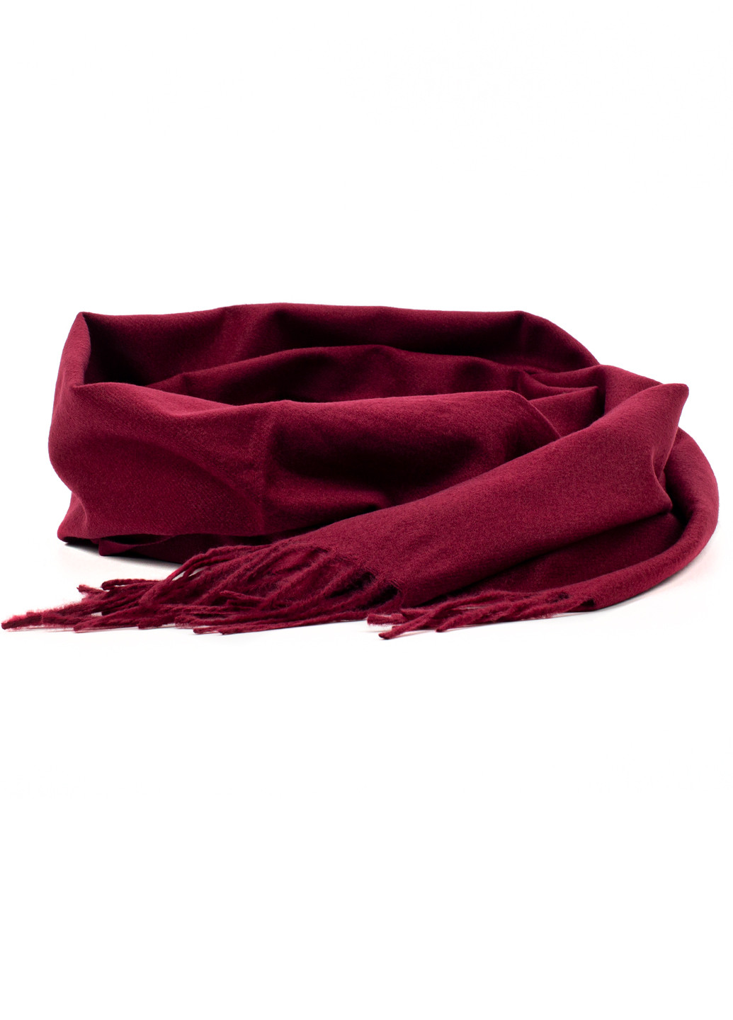 Женский однотонный шарф с бахромой, бордовый Corze gs-109 (269449230)