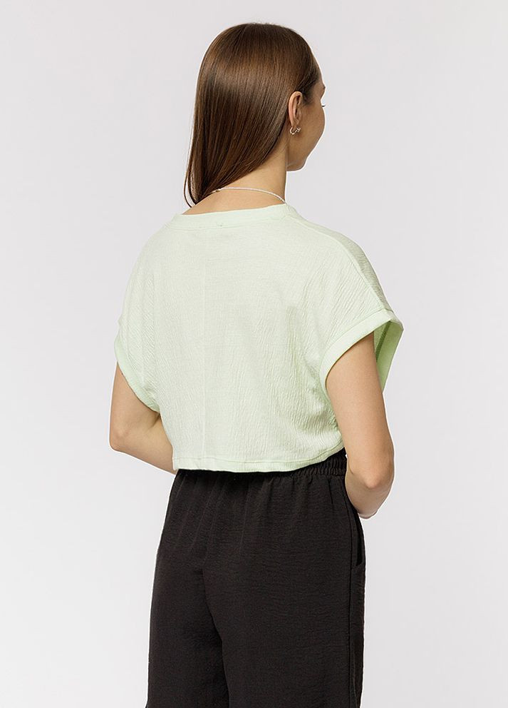 Салатовая летняя короткая женская футболка цвет салатовый цб-00219339 So sweet