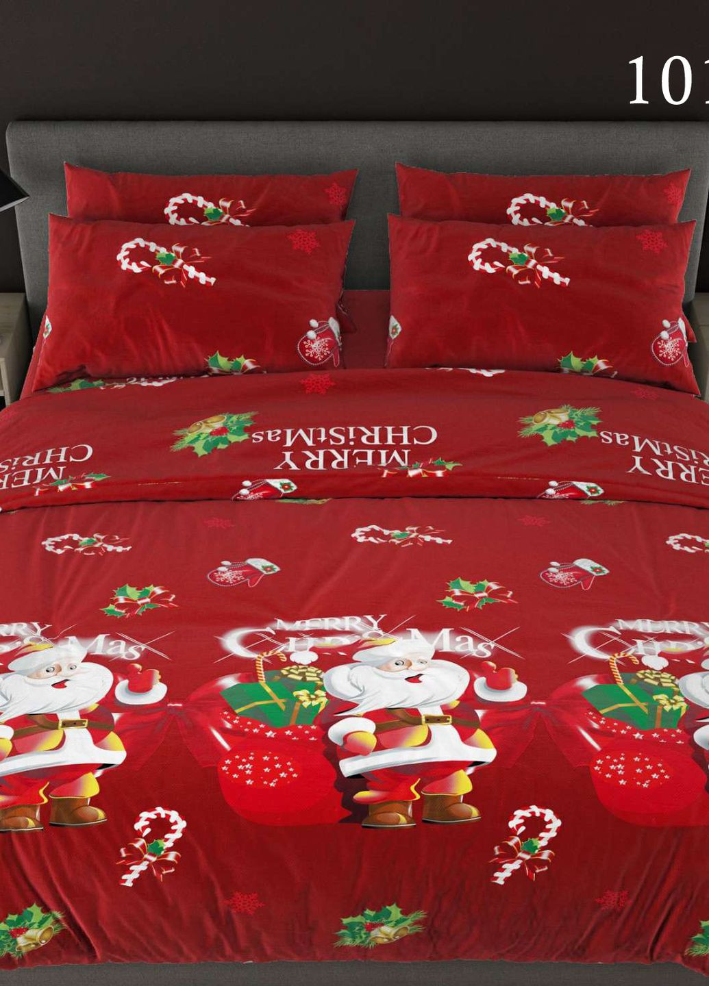 Комплект постельного белья Бязь Люкс "Рождественские подарки" полуторный 101805-010 Selena (264647384)