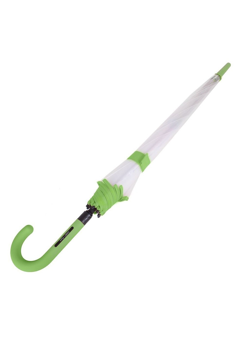 Бесцветный зонт-трость прозрачный женский полуавтомат pure fare7112-lime FARE средний (262976100)