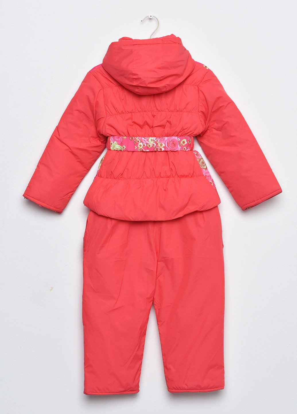 Коралловая зимняя куртка и полукомбинезон детский для девочки еврозима кораллового цвета Let's Shop